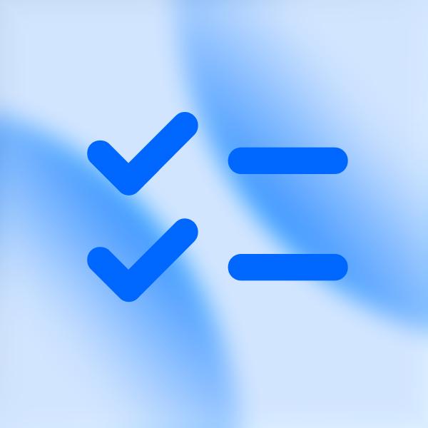 Two checkmarks and an equals sign